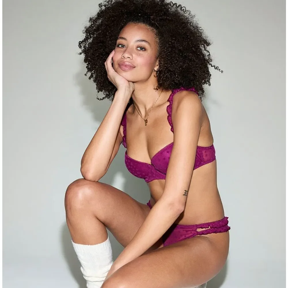 PINK Victoria's Secret Starry Magenta Bra - Picture 2 of 6